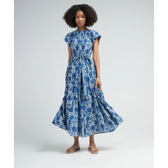 Mirth Dresses & Skirts - Mirth Vienna Maxi Dress in Indigo Bloom